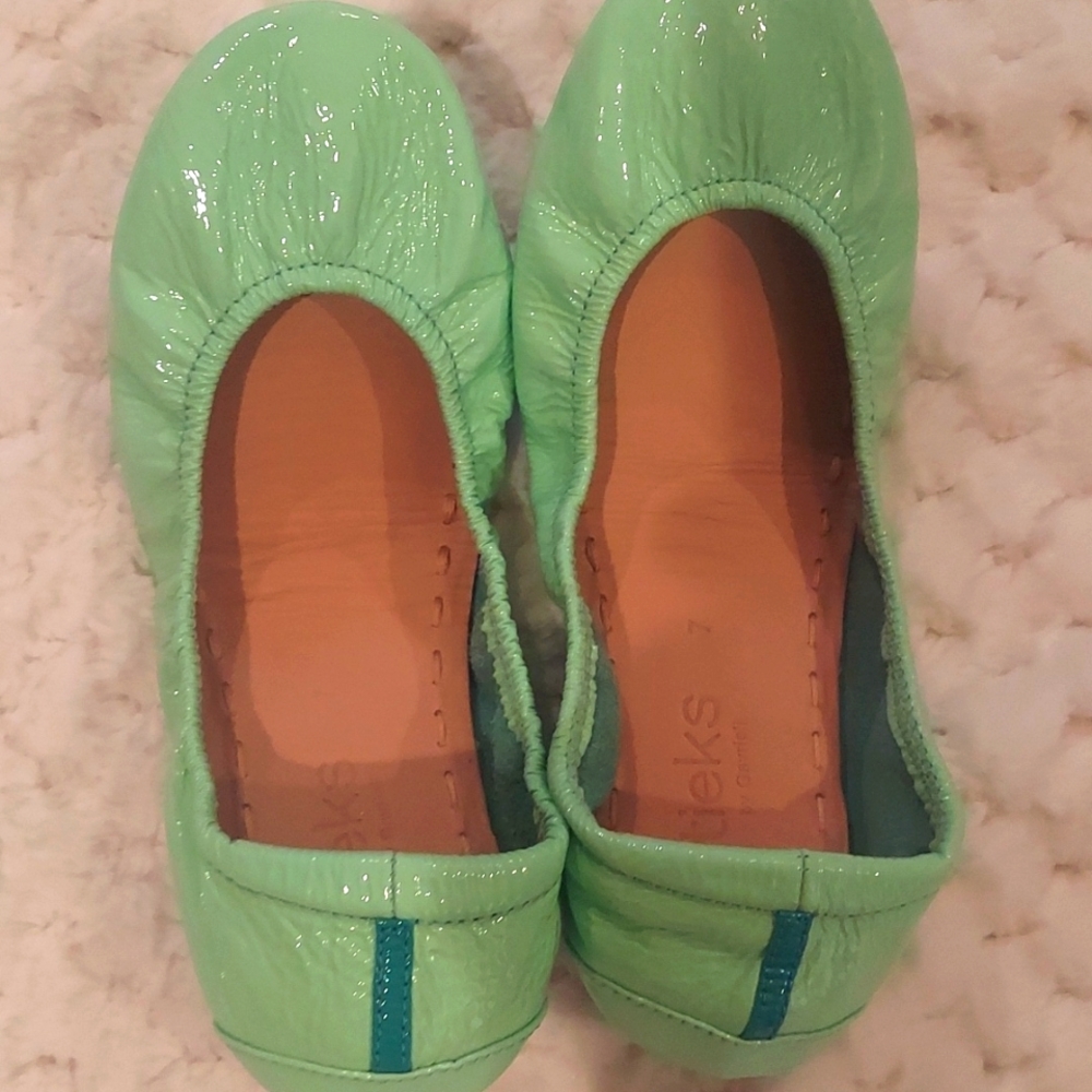 Mint green ballerina shoes